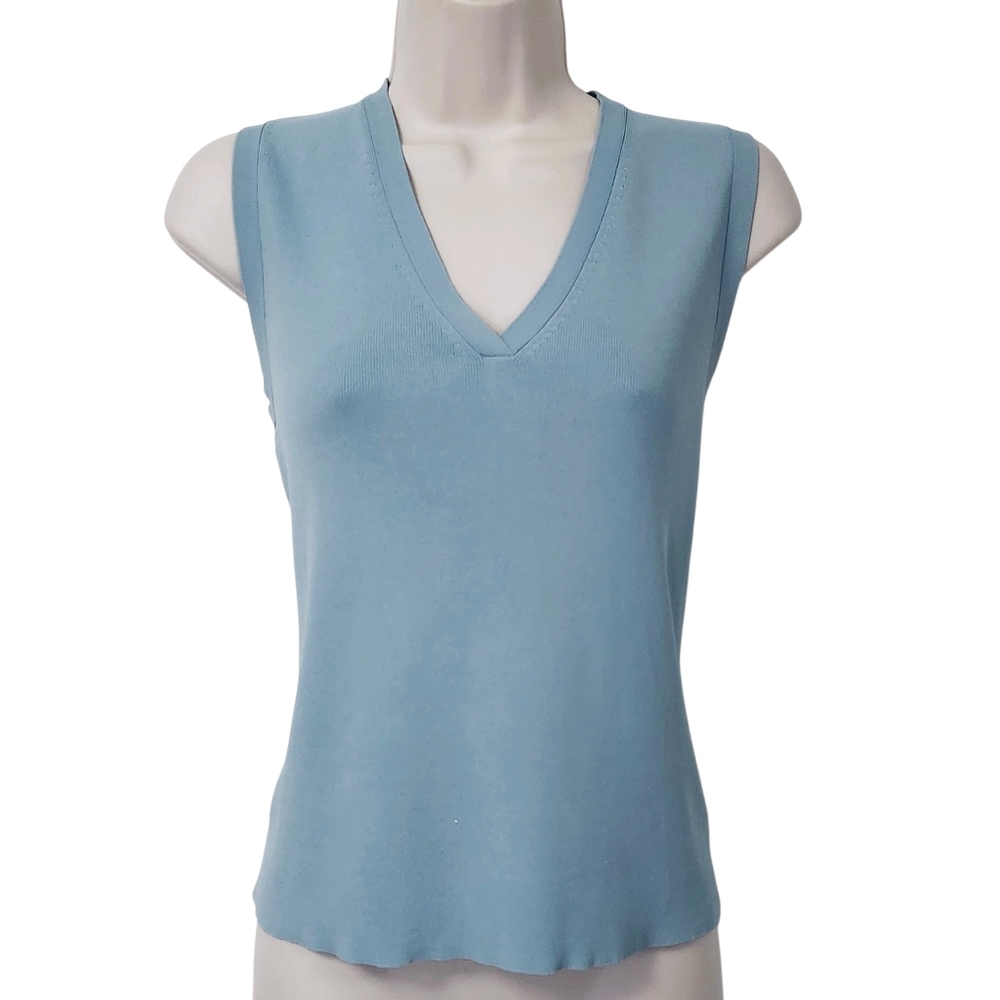 AK Anne Klein blue Knitted  Top size L - Picture 4 of 10